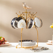 欧式骨瓷陶瓷咖啡杯碟金边套装，宫廷风下午茶杯，花茶杯英式茶具礼盒