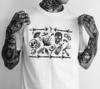 美式街头嘻哈纹身刺青师纯棉，短袖潮牌阿美，咔叽简约小众t恤上衣男