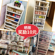 JEJ收纳柜子抽屉式日本进口可移动多层文件化妆品整理美甲抽屉柜