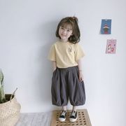 2024韩版夏亲子装宝宝个性可爱小蜜蜂，翅膀短袖t恤上衣+韩版裤子潮