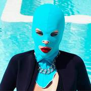 脸基尼游泳防晒面罩男女玩水潜水户外游泳帽紫外线护脸护脖头套夏