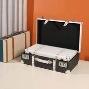 欧式简约拼色PU皮革手提箱行李箱婚礼伴手礼盒大容量外出行李箱