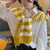 黄色披肩外搭女2024春季高级感韩版针织围巾装饰洋气时尚百搭