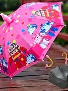 小女孩儿童小雨伞幼儿园小学生可爱粉色公主直柄半自动防水套遮阳