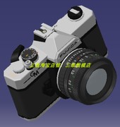 老式照相机单反摄像摄影录像机三维几何数模型3D打印素材stp实体