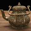 仿古纯铜壶摆件八宝水壶茶壶装饰工艺古玩收藏杂项铜器