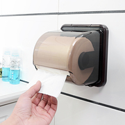 卫生间厕所纸巾盒免打孔创意卷纸架吸盘，壁挂式纸筒厕纸盒家用防水