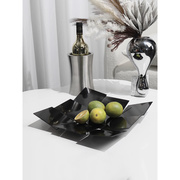 简约现代创意不锈钢果盘摆件装饰家居客厅餐桌茶几轻奢金属收