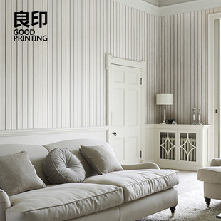 良印白色木纹现代简约北欧壁纸电视背景墙卧室，客厅无纺布墙纸壁画