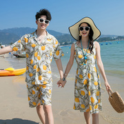 海边沙滩裙女情侣装夏装套装泰国三亚度假旅游拍照穿搭海南岛服