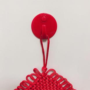 过年结婚中国结时尚韵美圆形散装塑料强力红色粘钩可爱方形