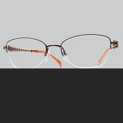 charmant夏蒙镜架xl2933女款半框纯钛超轻舒适线钛系列近视眼镜框
