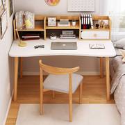 书桌书架一体台式电脑桌简易办公桌卧室家用学生写字桌出租屋桌子