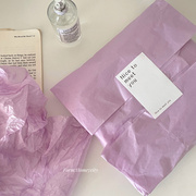 ins风温柔浅紫色雪梨纸礼物包装纸，礼盒打底纸拍照背景花束褶皱纸