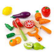 切水果玩具木质磁性蔬菜切切乐看玩具3岁儿童，过家家厨房宝宝套装