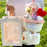 圣诞节LuLu猪猪公仔玩偶花束女生生日礼物送女友女朋友的小猪
