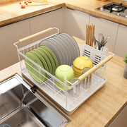 厨房碗碟置物架不锈钢台面晾放碗筷收纳洗碗池架沥水篮滤水碗架