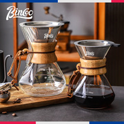 bincoo手冲咖啡壶家用咖啡，分享壶玻璃，咖啡器具不锈钢滤网滤杯漏斗