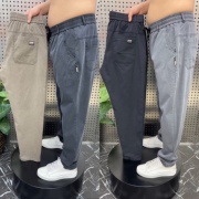 春秋爆款天丝牛仔老爹裤男士宽松简约百搭直筒长裤大码哈伦休闲裤