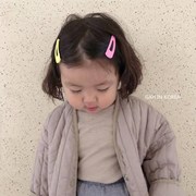 韩国进口儿童糖果色bb夹发夹，边夹百搭磨砂漆面，基础女童发饰头饰女