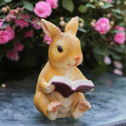 花园杂货 庭院小摆件 树脂小兔子摆件创意小动物园艺装饰品摆件