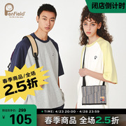 Penfield攀菲熊山系插肩袖拼色圆领短袖T恤男女同款oversize