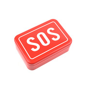 SOS救生盒求生铁盒户外生存用品工具收纳盒金属药盒应急包急救盒