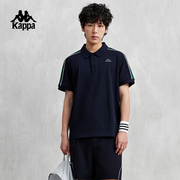 kappa卡帕背靠背2024夏季短袖polo衫男装t恤运动翻领上衣男生