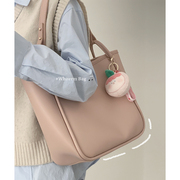 学生上课大容量包包女2023潮韩国粉色托特包手提通勤包腋下包