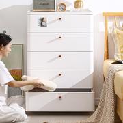 床头柜简约现代收纳柜抽屉式塑料免安装置物柜子小型家用卧室多层