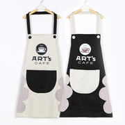 可爱卡通厨房围裙纯棉，布艺韩版时尚成人背带，罩衣工作服定logo