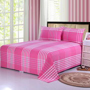 传统手工老粗布床单单件加厚加密双人不起皱单子红色2.0*2.3米床