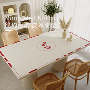 桌布免洗防油防水长方形皮革，餐桌垫家用防烫茶几，垫桌垫北欧ins风
