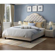 美式床主卧双人床1.8米现代简约软包床储物床小户型，欧式皮艺床