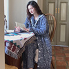 族玛士睡袍浴袍冬季女士2024表层纯棉，睡衣夹棉袄加厚浴袍晨袍