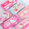 HelloKitty文具盒小学生女童凯蒂猫塑料铅笔盒可爱卡通小朋友笔盒