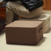亚麻蒲团坐垫可拆洗地板，加厚日式榻榻米垫子，布艺家用简约方形坐墩