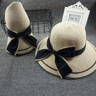帽子女夏季海滩遮阳帽，可折叠沙滩出游海边度假草帽韩版大沿帽