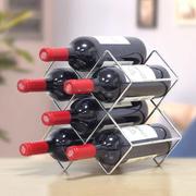 红酒架子葡萄酒格子展示托架，菱形酒柜酒瓶，摆件创意现代轻奢置物架