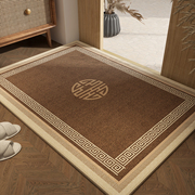 新中式地垫入户门垫定制家用客厅地毯进门玄关脚垫大门口垫子防滑