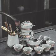 懒人家用网红茶具套装石磨创意复古茶壶功夫茶杯紫砂半自动泡茶器