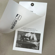 eva塑料软片吊牌，简约服装商标挂牌订做白色水洗布标签定制