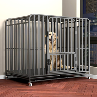 狗笼子大型犬中型犬狗笼带厕所家用室，内外金毛拉布拉多笼子狗笼