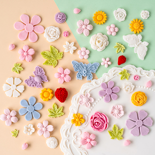 diy小花花朵硅胶模蛋糕，装饰摆件巧克力，翻糖向日葵小雏菊蛋糕模具