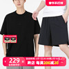 Nike耐克黑色运动套装男2024春季短袖T恤透气短裤宽松五分裤