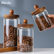 咖啡豆保存罐密封罐玻璃，小瓶子豆子，收纳盒咖啡粉储存罐储物茶叶罐