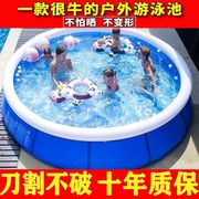 充气游泳池超大圆形成人洗澡池儿童游泳戏水池大型家用泳池