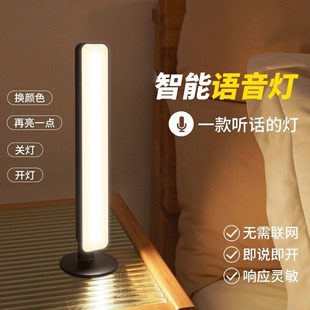 人工智能语音控制灯usb声控灯，感应灯led小夜灯卧室家用睡眠小台灯