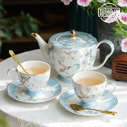 英式骨瓷下午茶具，精致咖啡杯碟套装，欧式高档咖啡壶礼盒套装送人