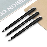 得力s30中性笔磨砂，笔杆商务签字笔办公中性，笔水笔碳素笔黑0.5mm